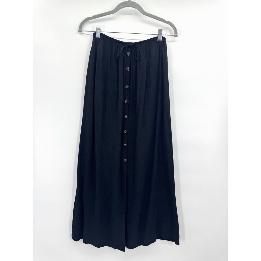 VTG 90s Y2K Button Front Maxi Skirt Small Retro Cottage Fairy Grunge USA Preppy